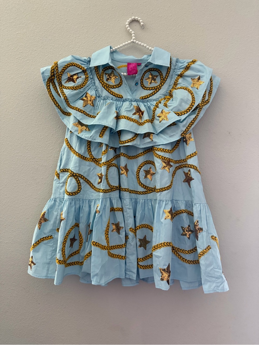 BRAND NEW • QUEEN OF SPARKLES • QOS • STARS • COWGIRL • RODEO DRESS • SMALL